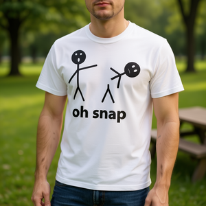 T-shirt Oh Snap Stick Figure avec citation humoristique et sarcastique - Product Image 1