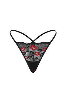 Nuovo Prodotto Transfrontaliero, Vendita all'Ingrosso dalla Fabbrica, <span class=keywords><strong>Perizoma</strong></span> in Pizzo con Stampa di Grandi Labbra Rosse, <span class=keywords><strong>Sexy</strong></span> T-panties da Donna - Product Image 6