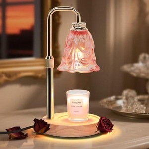 Modern Design Glass Flower Electric Wax Melter <strong>Candle</strong> <strong>Heater</strong> Warmer Lamp with Timer and Dimmer for Home Decor - Product Image 2