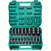 Jeu de douilles de 20 pièces (8-32 mm) avec embout de 1/2 pouce pour l'entretien automobile, les réparations, les projets de bricolage et les outils de quincaillerie domestique