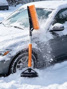 Grattoirs à glace pour <span class=keywords><strong>pare</strong></span>-<span class=keywords><strong>brise</strong></span> de voiture et brosse à neige extensible avec poignée en mousse et rotation à 360° °   Tête de brosse pivotante pour voiture, camion et SUV - Product Image 4