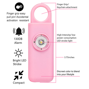 130dB còi báo động bài hát LED xách tay khẩn cấp SOS an ninh tự vệ báo động Keychain cá nhân báo động cho phụ nữ trẻ em người lớn tuổi - Product Image 6