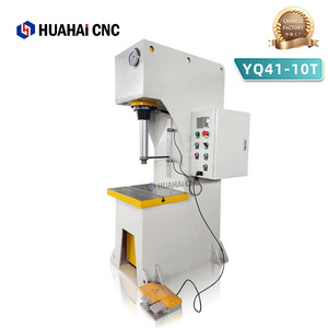 Pressa Idraulica Monocolonna Tipo C Hua Hai YQ41-10T con Motore da 4kW 380V/220V, Pressa Monobraccio con Cuscinetto per Lavorazione Metalli - Product Image 1
