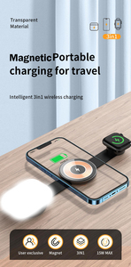 Từ Sạc Không Dây Xách Tay 15W Nhanh Chóng Sạc 3 Trong Cho Điện Thoại Không Dây Sạc Trạm - Product Image 6