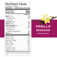 Poudre de protéines à la vanille faible en calories pour le bien-être des femmes, avec biotine, vitamine C et aloe vera