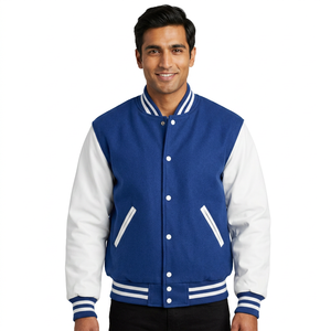 Nouvelle arrivée 2023 : Veste bomber décontractée violette style universitaire de basketball en satin de soie, col montant en toile, pour printemps-automne - Product Image 1