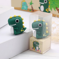 Taille-crayon pas cher en forme de dinosaure mignon de dessin animé personnalisé pour les fournitures scolaires des enfants