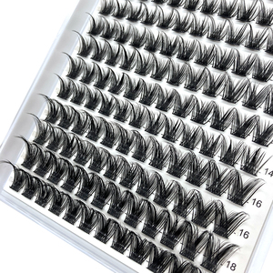 Extensions <span class=keywords><strong>de</strong></span> cils en grappe naturelles et effilées, DIY, avec bande invisible fine - Product Image 5