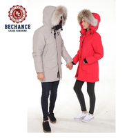 RTS Winter-Manteau en duvet classique/Parka pour homme rempli de plumes de duvet et de vraie fourrure de coyote