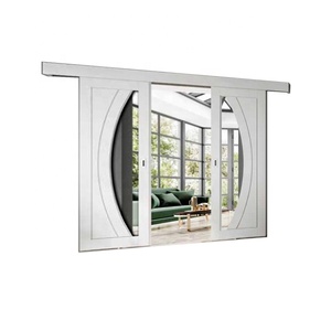Porte de grange à double vitrage en aluminium, coulissante et en verre, avec cadre fin, design moderne - Product Image 6