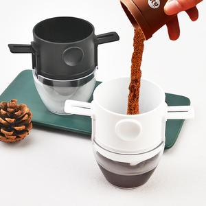 Meilleures ventes : <span class=keywords><strong>Filtre</strong></span> à café portable pour infusion manuelle, pliable, avec support d'oreille, personnalisé, nouveau style chinois, avec porte-tasse - Product Image 3