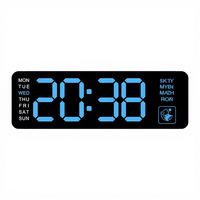 Jam Alarm LED Digital, LED Digital baru 2024, daya USB, jam meja Desktop elektrik, menampilkan lampu belakang, suhu, elektronik