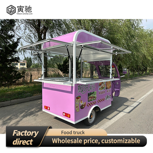 Electric Food Cart Three-Wheels Food Truck Mobile Kitchen Tricycle Pedicab Snack Food <strong>Trailer</strong> for Sale - Product Image 3