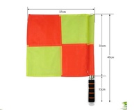 Ensemble personnalisé de 2 Drapeaux de juge de ligne d'entraînement de football Signal de commande Drapeaux d'arbitre de football Équipement de cour