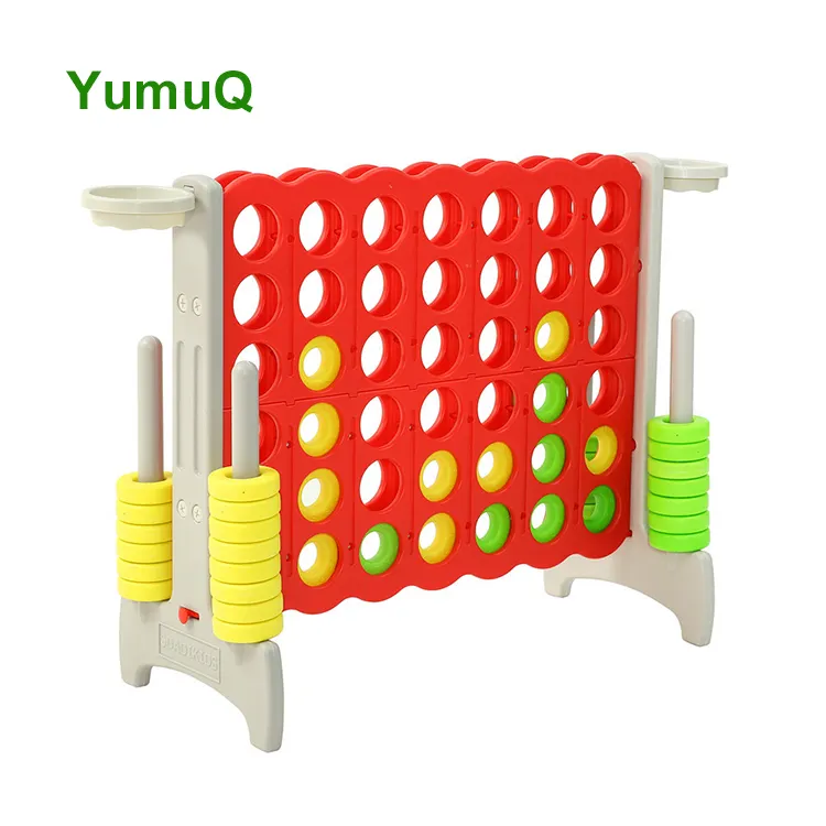 YumuQ Material Plástico De Jumbo Tamanho Grande Lucite Acrílico 4 Em Linha Gigante conectar Jogo Set para Exterior