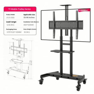 <span class=keywords><strong>Support</strong></span> multimédia universel pour bureau et école, mobile avec <span class=keywords><strong>support</strong></span>, avec élévateur de télévision motorisé, chariot de télévision - Product Image 6