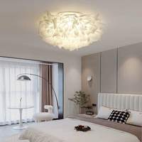 Lustre Pendentif Créatif en Acrylique à Pétales de Fleur pour Chambre d'Enfant, Style Nordique, Décoration Florale, Luminaire en Forme de Bouton de Fleur