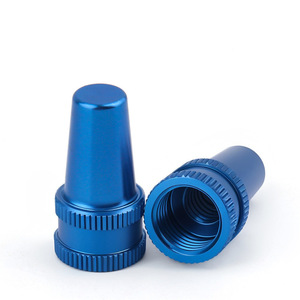 Bouchons de valve de vélo Yueli en alliage d'aluminium bleu légers universels pour accessoires de gonflage de pneus de vélo américains et français - Product Image 1