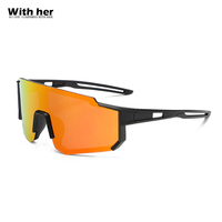 Lunettes de soleil sportives colorées coupe-vent pour femmes Withher, protection UV400, monture PC, cerclage intégral, pour adultes, pour hommes, pour activités de plein air