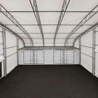Tente Conteneur Robuste à Double Structure en Treillis 50x40x15ft avec Porte à Treuil Mécanique, Abri Portable pour Entrepôt, Fabricant