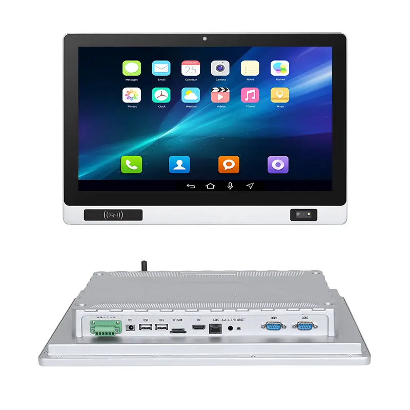 Embedded Pc Panel Win Linux Os All In 1 Ip65 Flat Android Touch Panel Pc With Front Camera Android Touch Screen Pc