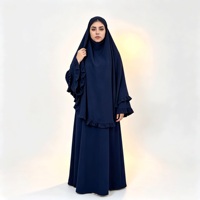 Ensemble Khimar Silent Tech pour femmes, crêpe mat, vêtements modestes, vêtements musulmans islamiques