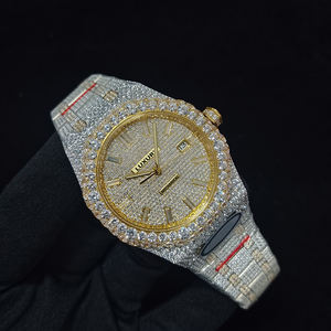 Montre-bracelet mécanique automatique glacée hip hop de qualité supérieure personnalisée Montres diamant de luxe pour homme - Product Image 2