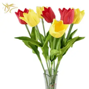Venta al por mayor de seda Artificial flor tulipanes artificiales tulip artificiales de tacto real de pared decorativo de colocación