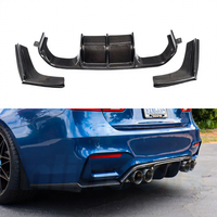 Pour BMW F80 M3 F82 F83 M4 Competition CS GTS 2014-2020, diffuseur de pare-chocs arrière en fibre de carbone style V, séparateurs latéraux 51128056587