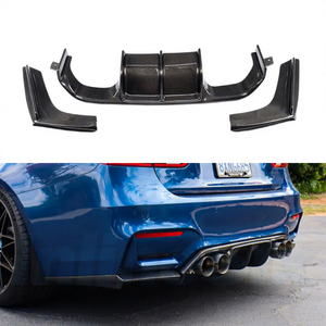 Difusor de Parachoques Trasero Estilo V de Fibra de Carbono para <span class=keywords><strong>BMW</strong></span> F80 M3 F82 F83 <span class=keywords><strong>M4</strong></span> <span class=keywords><strong>Competition</strong></span> CS GTS 2014-2020, Alerones Laterales 51128056587 - Product Image 1
