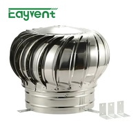 Ventilateur de toit à turbine en acier inoxydable SUS304, entraîné par le vent, sans alimentation électrique, extracteur d'air rotatif pour entrepôt et usine