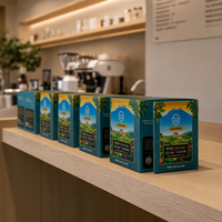 Sachets personnalisés 10 pièces, filtres à café en carton ivoire pour café en dosettes, Arabica torréfié, emballage artisanal en kraft, MOQ 1000 pièces