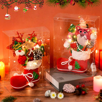 Bouquet de fils tricotés pour sapin de Noël moderne, fait main, en tissu polyester écologique, finition mate, pour la Sainte Vespèce