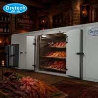 DRYTECH Industriële Warmtepompdroger voor Gemengde Gedroogde Vleesproducten & Biltong Dehydratatie 19.4KW 3500KG PVOC Gecertificeerde Productielijn Machine