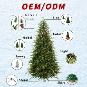 Restaurant Cafe Salon New Year Decoration <strong>Snow</strong> Flocked Christmas Tree Faux White <strong>Snow</strong> <strong>Powder</strong> Xmas Pine Tree - Product Image 6