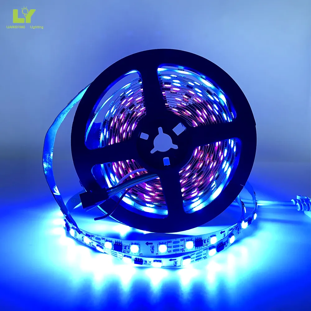 Dc 12V Rgb Led Strip Kit Magic Flexibele Smart 5M Led Strip 2815 2811 Smd Ip65 Bluetooth Led Strips Lichten Met Led Driver