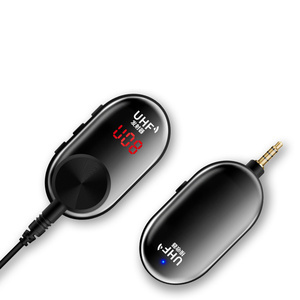 Microfono Lavalier Wireless, microfono professionale per registrazione Video UHF compatibile per iPhone,iPad, Smartphone <span class=keywords><strong>Android</strong></span>, fotocamera DSLR - Product Image 2