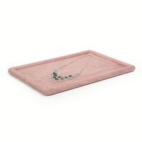 Boîte à bijoux en velours noir pour ensemble rectangle pliant vide et personnalisé