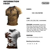 Camiseta de Hombre, Corte Holgado, Estilo Casual, con Diseño de Mapa Impreso en 3D, Patrón Sólido, Moda de Verano, Manga Corta
