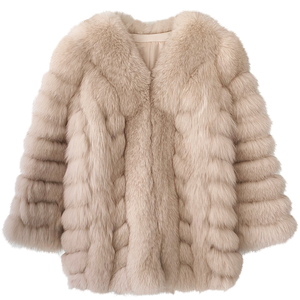 Commercio all'ingrosso delle Donne di <span class=keywords><strong>Cammello</strong></span> Pelliccia di Volpe Cappotto Imbottito Alla Moda Reale Fox <span class=keywords><strong>Cappotti</strong></span> <span class=keywords><strong>Donna</strong></span> Gery Cappotto di Pelliccia di Volpe - Product Image 4