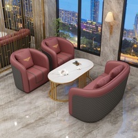 Canapé de réception de luxe léger en bois pour hôtel, bureau, salon de beauté et bureau des ventes, idéal pour les négociations décontractées