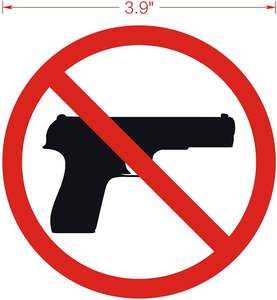 ไวนิลทนทานกันน้ำป้องกันสนิมไม่มีปืนปืนหรืออาวุธได้รับอนุญาตสำหรับเก็บกลางแจ้งบ้าน - Product Image 3