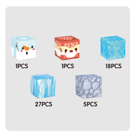 Cube magnétique 52 pièces Iceberg UV couleur impression jouet 2cm bloc de construction magnétique carré bac à sable de glace éducatif pour les enfants