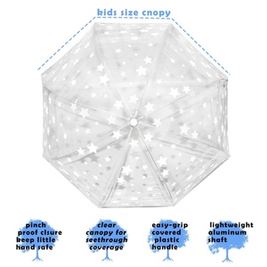 Kids Clear and Transparent <b>Umbrella</b> with an Easy Grip Handle Dome Bubble <b>Umbrella</b> Windproof for Kids <b>Boys</b> - Product Image 3
