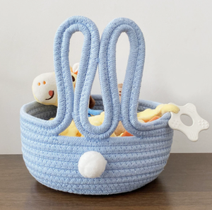 ตะกร้าเก็บของลายการ์ตูนกระต่ายอีสเตอร์สีขาวจาก DAMAI สำหรับใส่เครื่องสำอาง ขนม กุญแจ และจัดระเบียบบ้าน - Product Image 2