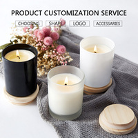 Frascos de Vidrio Esmerilado Vacíos para Velas con Tapa de Madera, Personalizados en Vietnam, al por Mayor