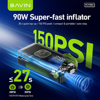 BAVIN Offre Spéciale PC1158S Portable 4500MAH d'urgence LED lumières Camping extérieur pompe à air batterie externe Wirh voiture pneu gonfleur