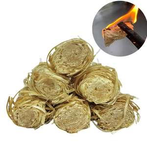 Paquete Personalizable de 32 Piezas de Iniciadores de Fuego de Lana de Madera para Acampar al Aire Libre, Encendido Rápido, Accesorios de Camping - Product Image 3