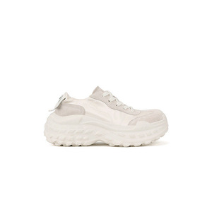 2026 Spring New Arrival Genuine Leather 8cm Chunky Soled Height Boosting Casual Dad Shoes for Women - Product Image 2