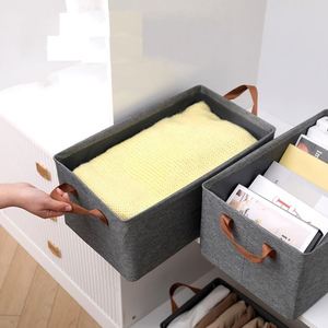 Collapsible Cationic Fabric <b>Shelf</b> Storage <b>Baskets</b> Bins with Metal Frame for Closet Organizing - Product Image 6